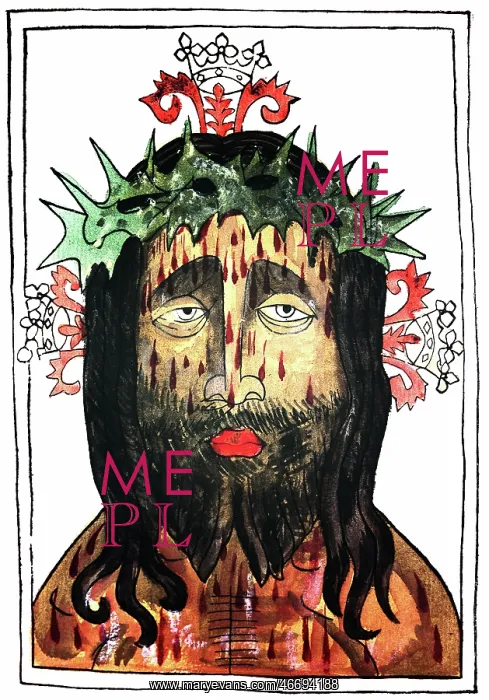: Jesus Christ with crown of thorns, circa 1480 : Jesus Christ with crown of thorns, circa 1480