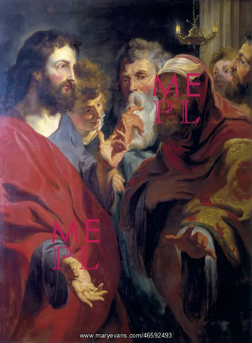 : Jesus Christ Teaching Nicodemus, by Rubens : Jesus Christ Teaching Nicodemus, by Rubens