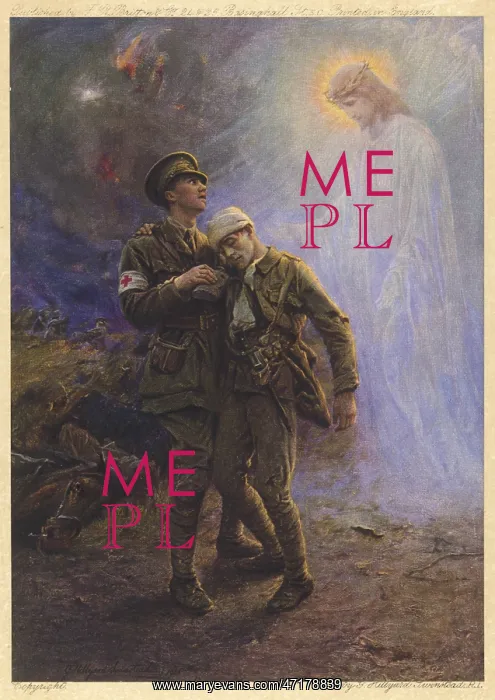 : Jesus as a comrade with WW1 soldiers : Jesus as a comrade with WW1 soldiers