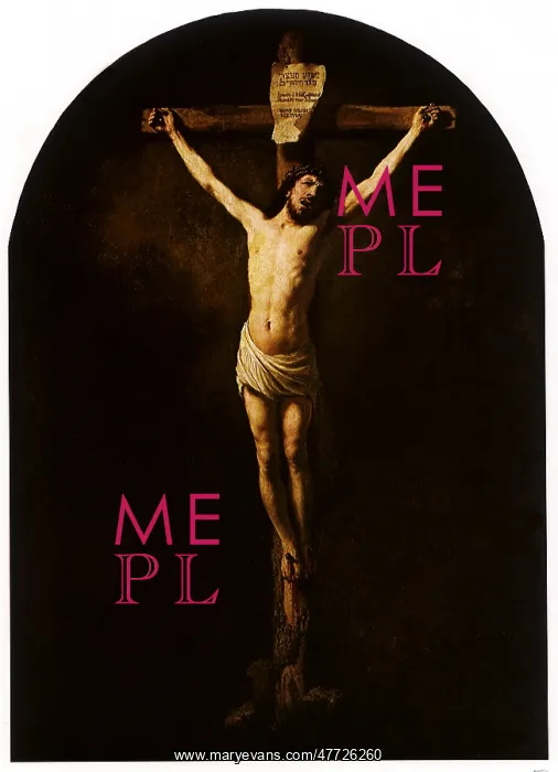 : Jesus on the Cross, by Rembrandt : Jesus on the Cross, by Rembrandt