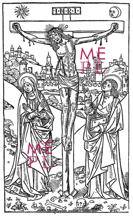 : JESUS CRUCIFIED WOODCUT : JESUS CRUCIFIED WOODCUT