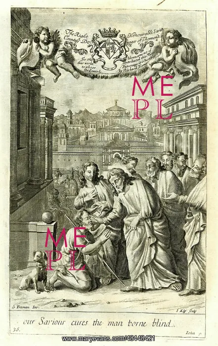 : Jesus cures the blind man : Jesus cures the blind man