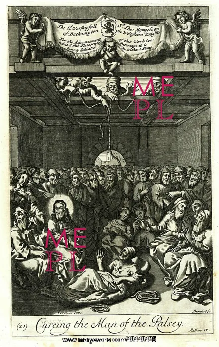 : Jesus curing the man of the palsy : Jesus curing the man of the palsy