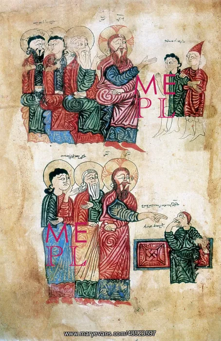 : Jesus curing the man possessed of a devil (top) : Jesus curing the man possessed of a devil (top)