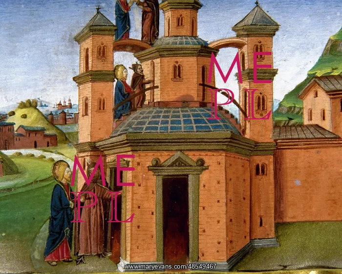 : Jesus and the Devil on the pinnacle of the temple. Codex of : Jesus and the Devil on the pinnacle of the temple. Codex of