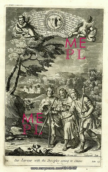 : Jesus with the disciples going to Emmaus : Jesus with the disciples going to Emmaus