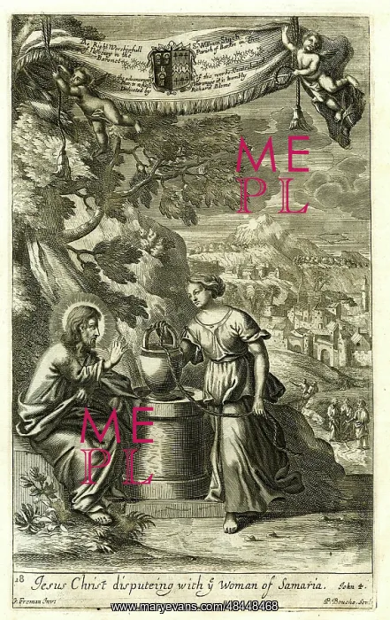 : Jesus disputing with the woman of Samaria : Jesus disputing with the woman of Samaria