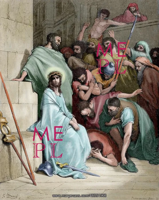 : Jesus insulted. Engraving. Colored : Jesus insulted. Engraving. Colored