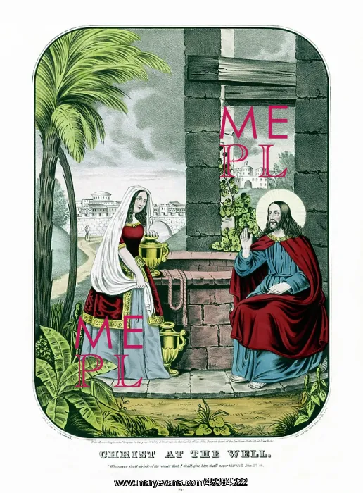 : Jesus and the Samaritan woman at Jacob's Well : Jesus and the Samaritan woman at Jacob's Well