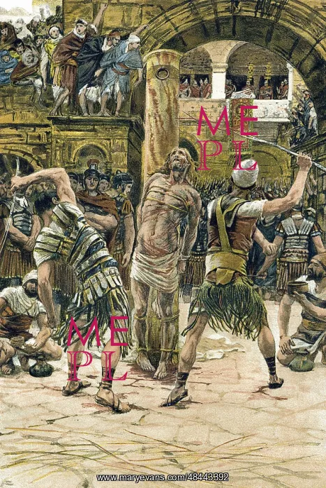 : Jesus scourged on the face. John:9. Illustration : Jesus scourged on the face. John:9. Illustration