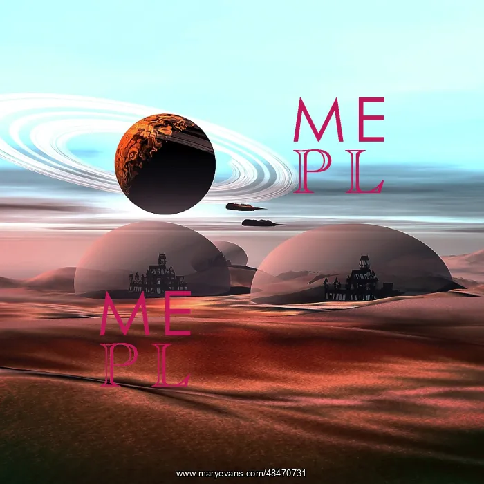 : Two jet aircraft fly over dome structures on Mars : Two jet aircraft fly over dome structures on Mars