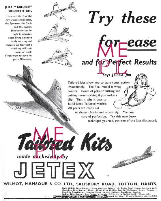 : Jetex Model Aircraft Kits : Jetex Model Aircraft Kits