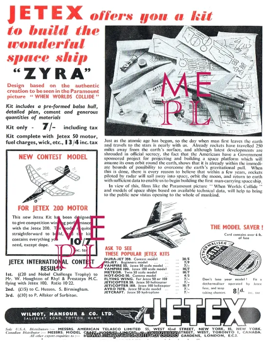 : Jetex Model Aircraft Motors : Jetex Model Aircraft Motors