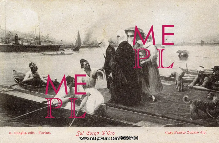 : Jetty scene on the Golden Horn : Jetty scene on the Golden Horn