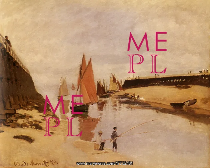  : Jetty at Trouville, Low Tide, by Monet