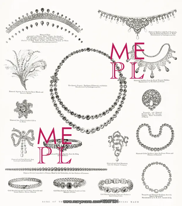 : Jewellery presented to Princess Maud 1896 : Jewellery presented to Princess Maud 1896