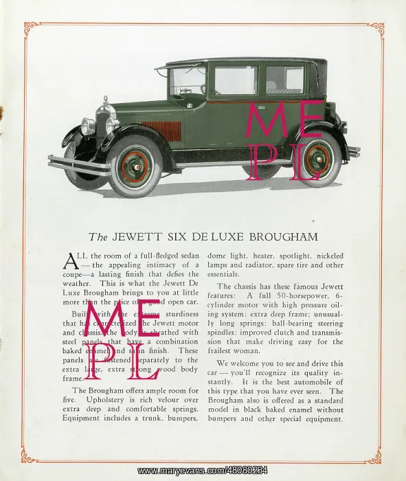 : The Jewett Six automobile : The Jewett Six automobile