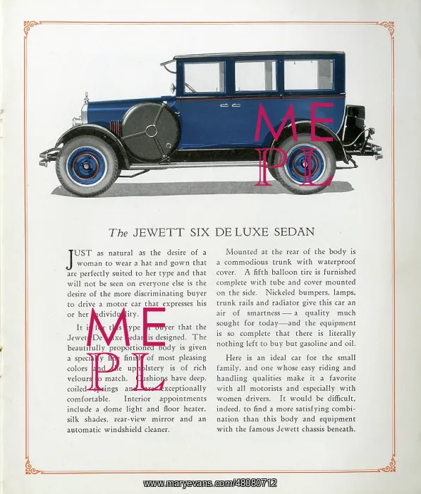 : The Jewett Six automobile : The Jewett Six automobile