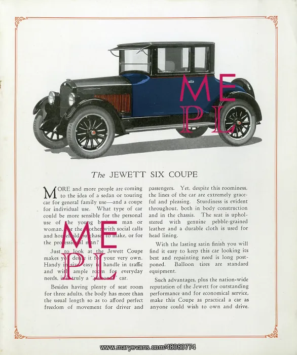 : The Jewett Six automobile : The Jewett Six automobile