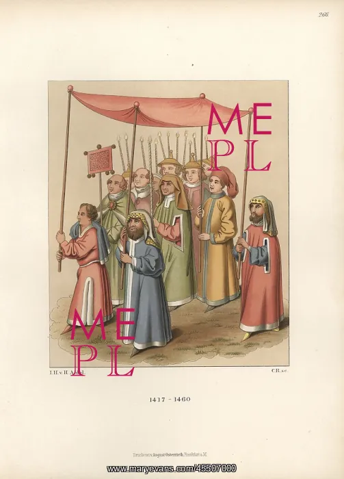 : Jewish religious procession from the 15th century : Jewish religious procession from the 15th century