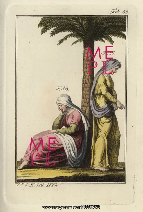 : Two Jewish women under a palm tree : Two Jewish women under a palm tree
