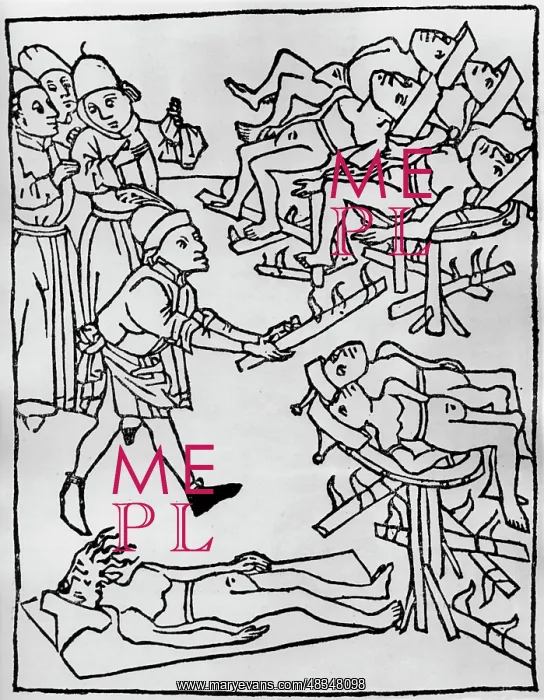 : Jews are tortured on wheels, 1475 : Jews are tortured on wheels, 1475