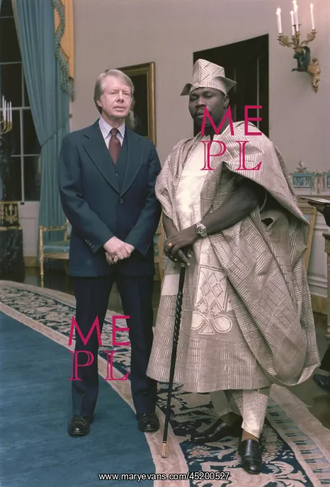 : Jimmy Carter with Nigerian ruler General ? : Jimmy Carter with Nigerian ruler General ?