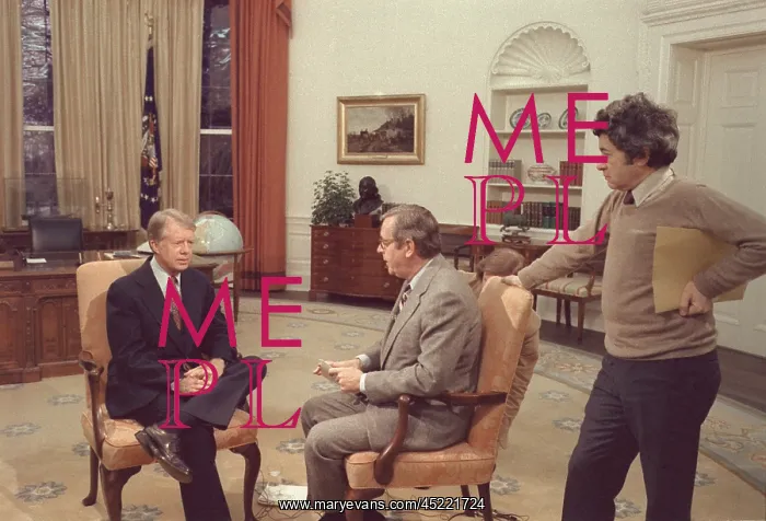 : Jimmy Carter prepares for an interview with ? : Jimmy Carter prepares for an interview with ?