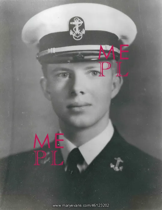 : Jimmy Carter as a young man in naval uniform : Jimmy Carter as a young man in naval uniform