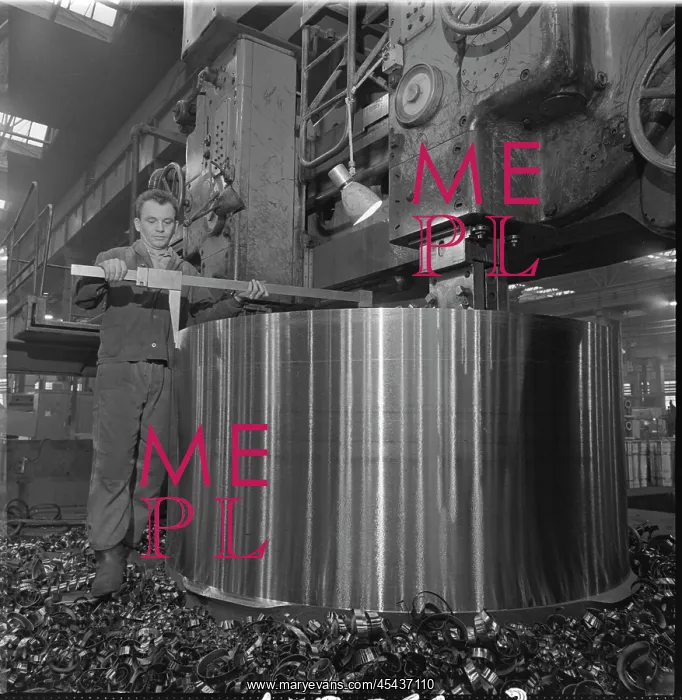 : Jiri Bruza, worker, large machine, mill face for : Jiri Bruza, worker, large machine, mill face for