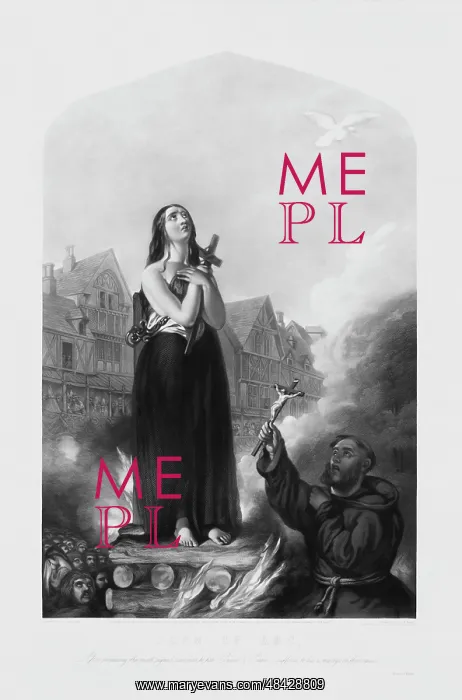 : Joan of Arc just before she was burned at the stake : Joan of Arc just before she was burned at the stake