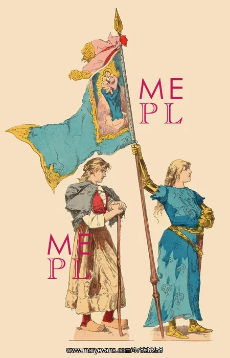 : Joan of Arc, Paper Cut-Outs, circa 1900 : Joan of Arc, Paper Cut-Outs, circa 1900