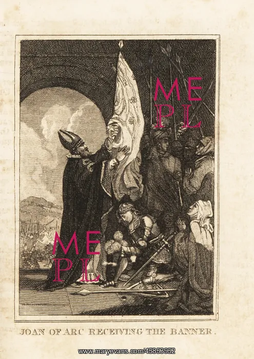 : Joan of Arc receiving her banner, 1429 : Joan of Arc receiving her banner, 1429