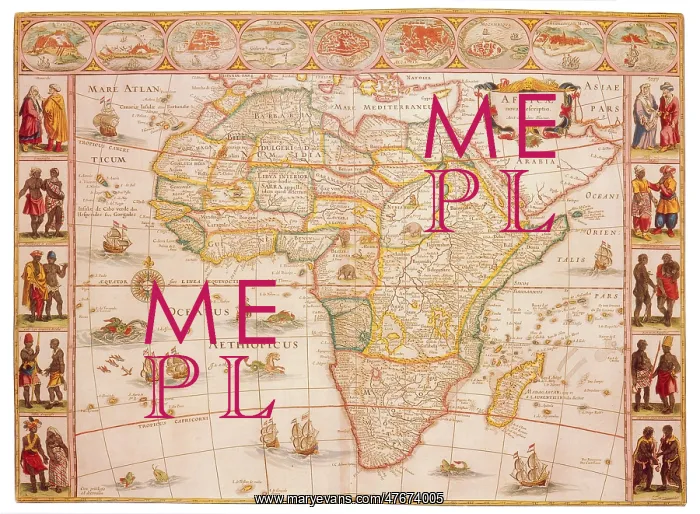 : Joan Blaeu, Africa Map, 17th Century : Joan Blaeu, Africa Map, 17th Century
