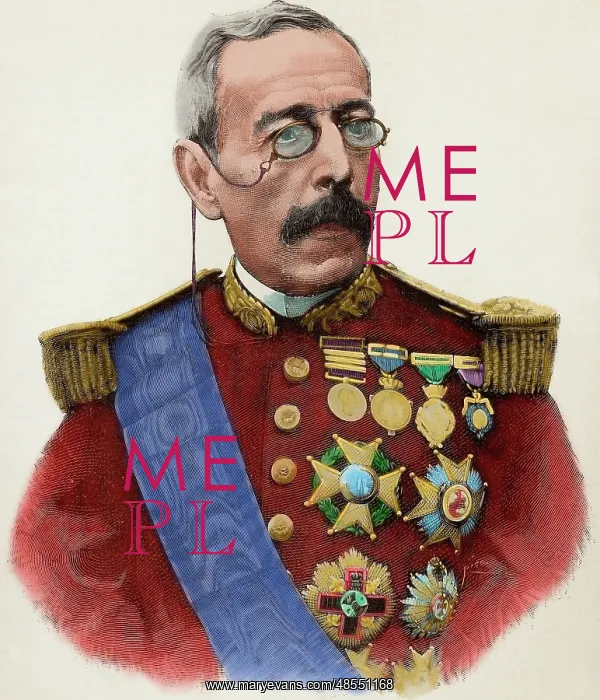 : Joaquin Jovellar Soler (1819-1892). Engraving, 1892. Colored : Joaquin Jovellar Soler (1819-1892). Engraving, 1892. Colored