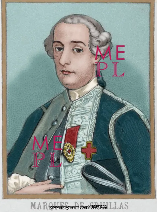 : Joaquin de Montserrat (1700-1771). Spanish viceroy. Portrait : Joaquin de Montserrat (1700-1771). Spanish viceroy. Portrait