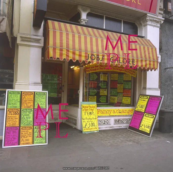 : JOB SHOP. A Job Finding shop, an early form of employment agency : JOB SHOP. A Job Finding shop, an early form of employment agency