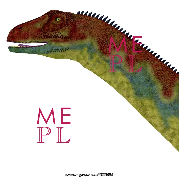 : Jobaria dinosaur portrait : Jobaria dinosaur portrait