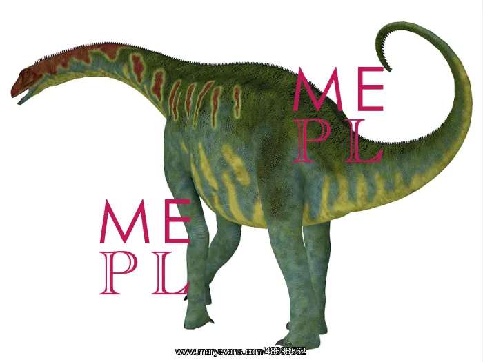 : Jobaria dinosaur on white background : Jobaria dinosaur on white background