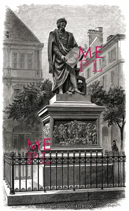 : JOHANN GUTENBERG / STATUE : JOHANN GUTENBERG / STATUE