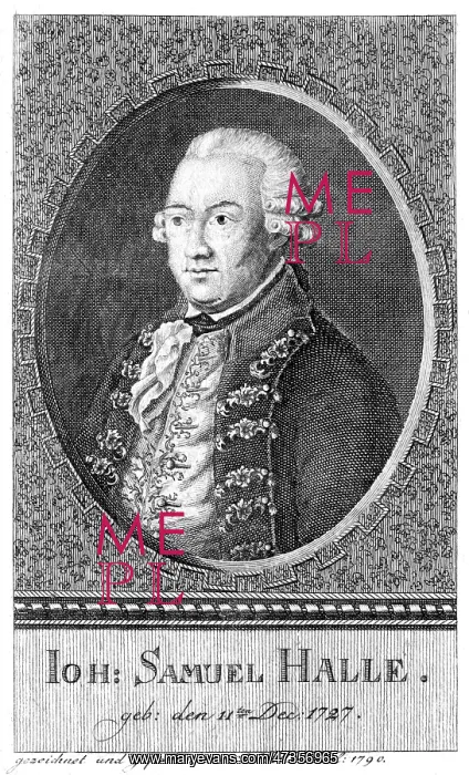 : JOHANN SAMUEL HALLE : JOHANN SAMUEL HALLE