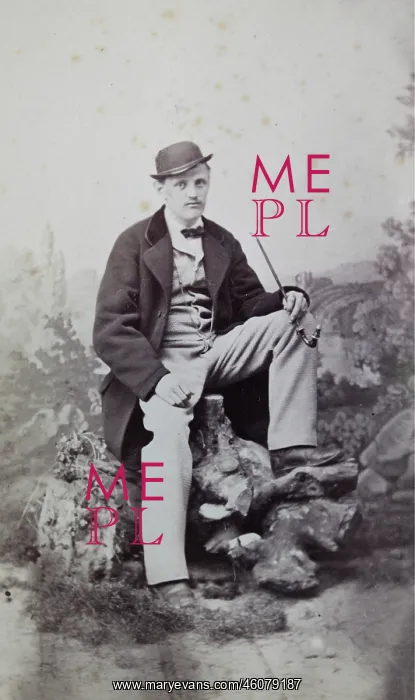 : Johann Singer from Aussee'. Full figure sitting : Johann Singer from Aussee'. Full figure sitting