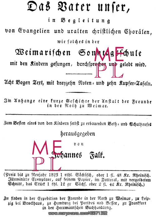 : Johannes Daniel Falk : Johannes Daniel Falk