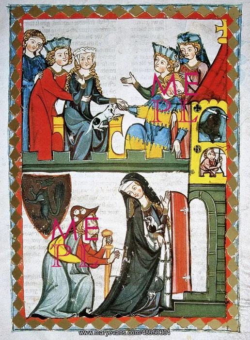 : Johannes Hadlaub, Swiss poet. Codex Manesse (ca.1300) : Johannes Hadlaub, Swiss poet. Codex Manesse (ca.1300)