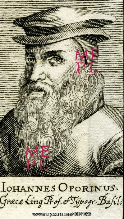 : Johannes Oporinus : Johannes Oporinus