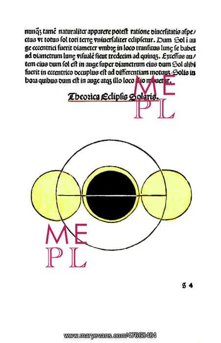 : Johannes de Sacrobosco, Solar Eclipse, 13th century : Johannes de Sacrobosco, Solar Eclipse, 13th century
