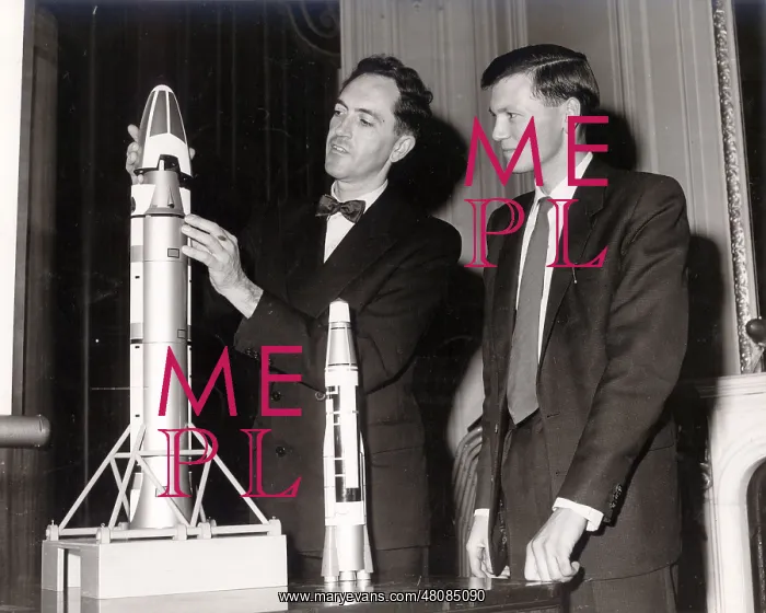 : John Allen, left, of the Avro Weapons Research Division : John Allen, left, of the Avro Weapons Research Division