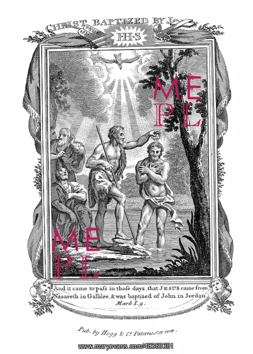 : John the Baptist baptising Jesus. Bible Mark : John the Baptist baptising Jesus. Bible Mark