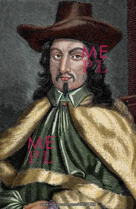 : John Bradshaw (1602-1659). Colord engraving : John Bradshaw (1602-1659). Colord engraving