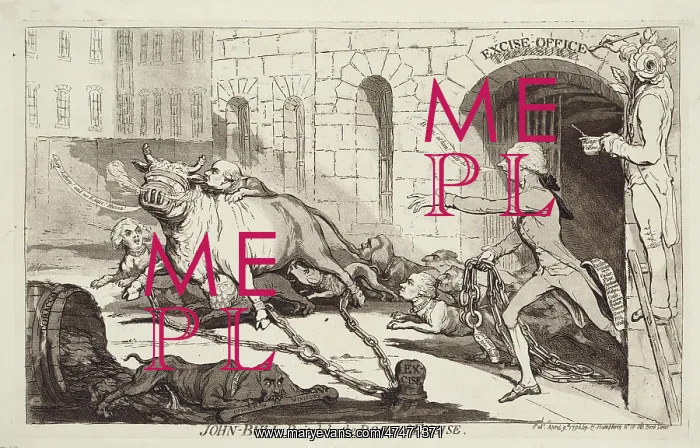 : John Bull, baited by the dogs of excise : John Bull, baited by the dogs of excise